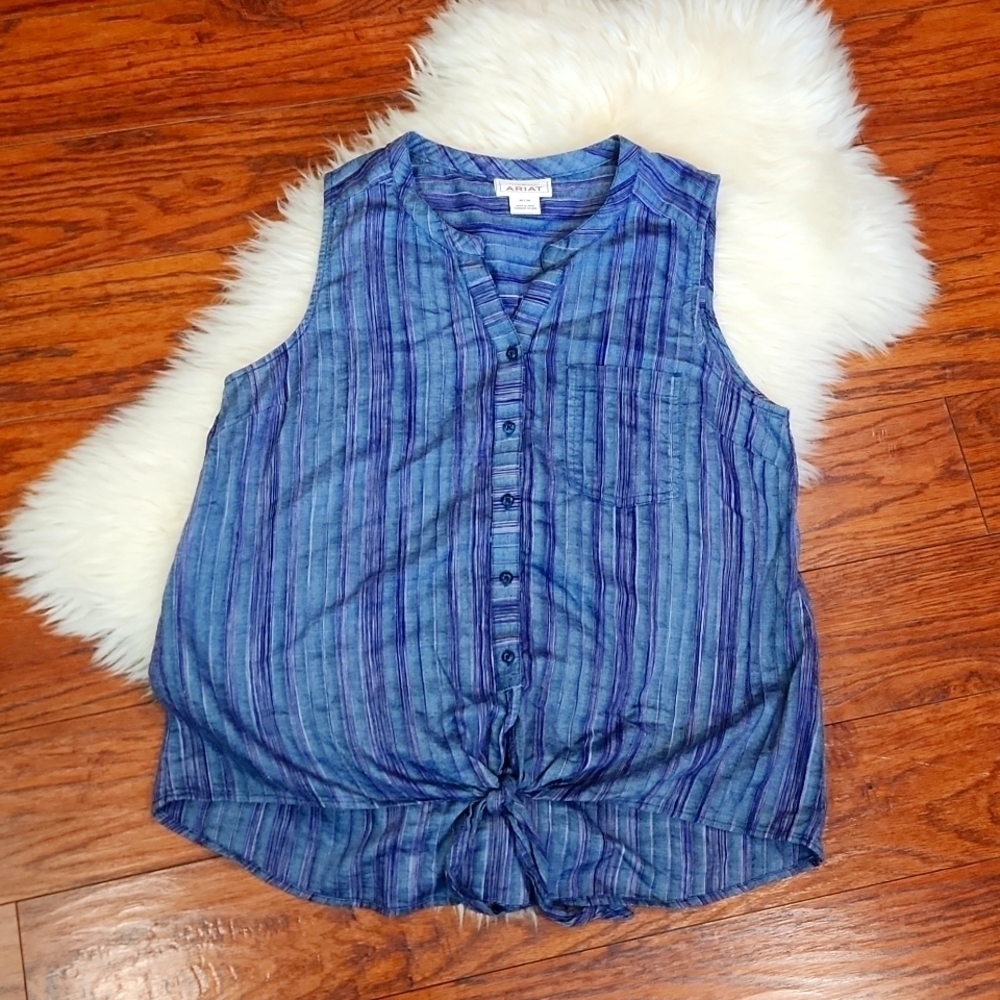 Ariat Ladies Caroline Indigo Striped Tank Top